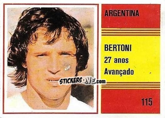 Cromo Bertoni - Campeonato do Mundo de Futebol 1982 n. 115 - SORCACIUS XII