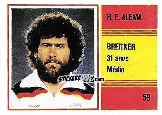 Cromo Breitner - Campeonato do Mundo de Futebol 1982 n. 59 - SORCACIUS XII