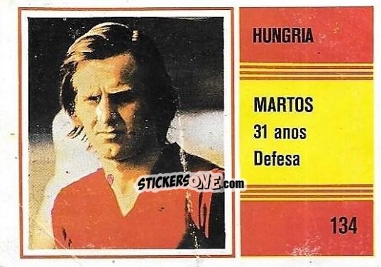 Cromo Gyozo Martos - Campeonato do Mundo de Futebol 1982 n. 134 - SORCACIUS XII