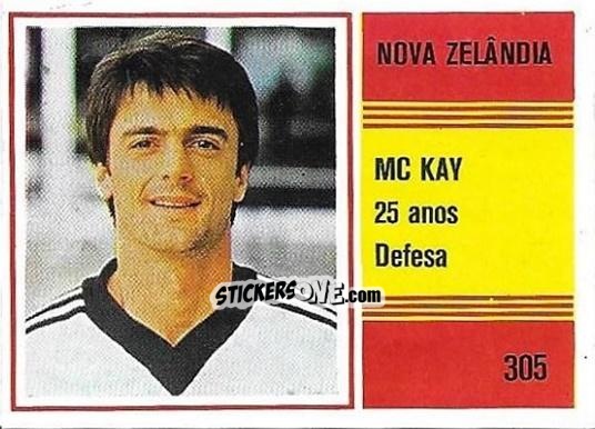Cromo Keith Mackay - Campeonato do Mundo de Futebol 1982 n. 305 - SORCACIUS XII