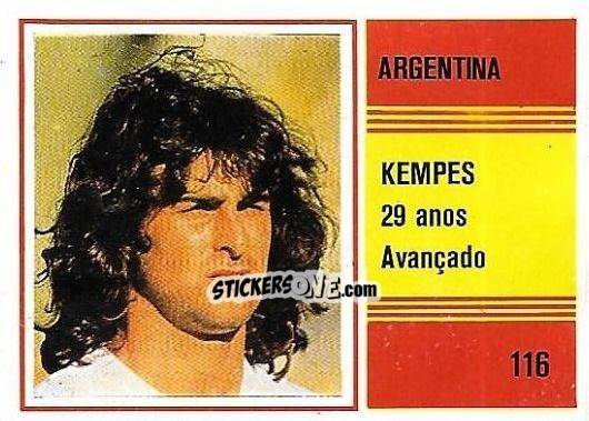 Sticker Mario Kempes - Campeonato do Mundo de Futebol 1982 n. 116 - SORCACIUS XII