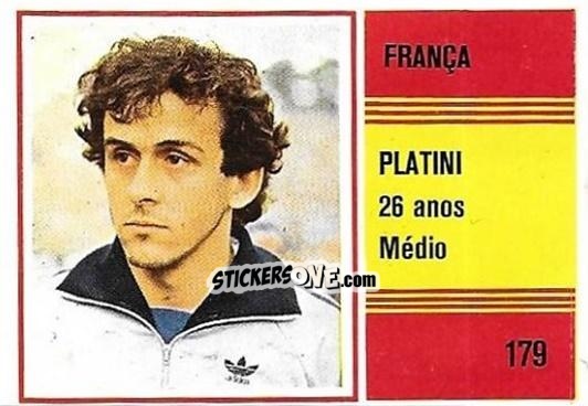 Cromo Michel Platini - Campeonato do Mundo de Futebol 1982 n. 179 - SORCACIUS XII