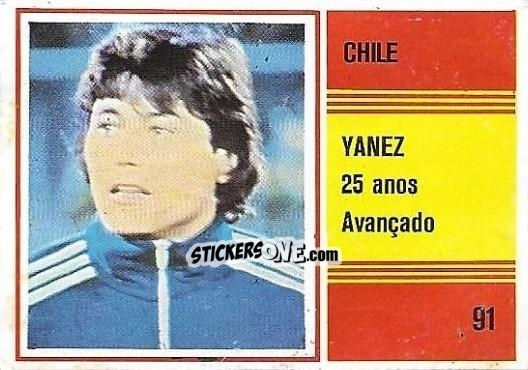 Cromo Patricio Yanez - Campeonato do Mundo de Futebol 1982 n. 91 - SORCACIUS XII