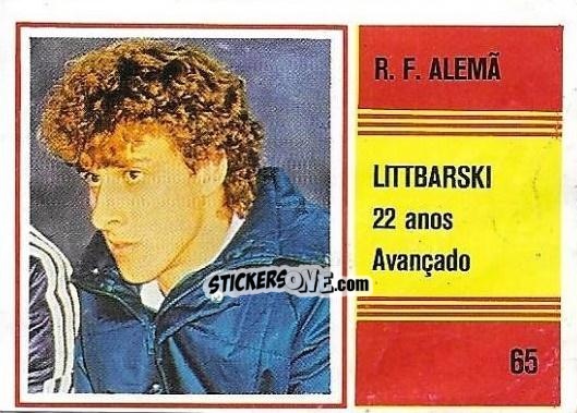 Sticker Pierre Littbarski - Campeonato do Mundo de Futebol 1982 n. 65 - SORCACIUS XII