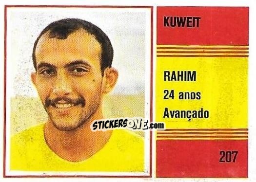 Sticker Rahim Karim - Campeonato do Mundo de Futebol 1982 n. 207 - SORCACIUS XII