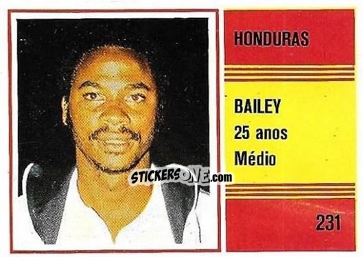 Figurina Roberto Bailey - Campeonato do Mundo de Futebol 1982 n. 231 - SORCACIUS XII