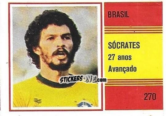Cromo Socrates - Campeonato do Mundo de Futebol 1982 n. 270 - SORCACIUS XII