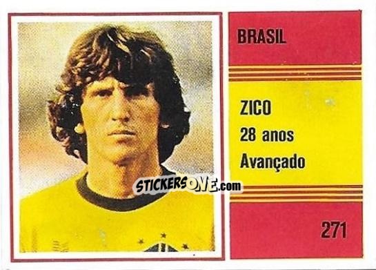 Figurina Zico - Campeonato do Mundo de Futebol 1982 n. 271 - SORCACIUS XII