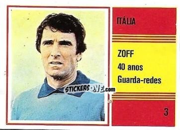 Cromo Zoff - Campeonato do Mundo de Futebol 1982 n. 3 - SORCACIUS XII