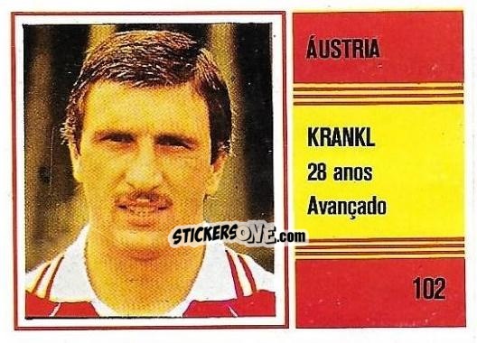 Cromo Hans Krankl - Campeonato do Mundo de Futebol 1982 n. 102 - SORCACIUS XII
