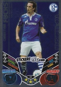 Figurina Christian Fuchs - German Football Bundesliga 2011-2012. Match Attax n. 277 - Topps
