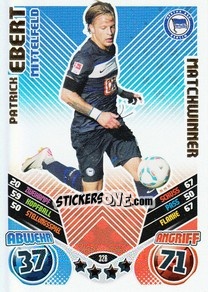 Sticker Patrick Ebert - German Football Bundesliga 2011-2012. Match Attax n. 328 - Topps