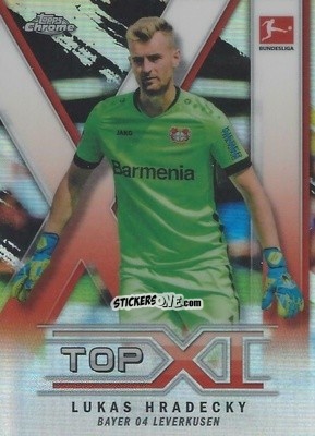 Sticker Lukáš Hrádecký - Bundesliga Chrome 2019-2020 n. TXI-8 - Topps