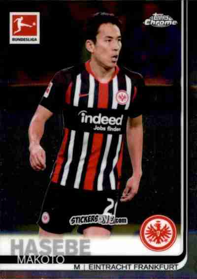 Figurina Makoto Hasebe - Bundesliga Chrome 2019-2020 n. 56 - Topps