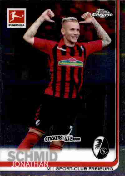 Figurina Jonathan Schmid - Bundesliga Chrome 2019-2020 n. 88 - Topps