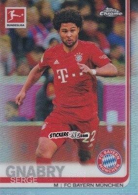 Figurina Serge Gnabry - Bundesliga Chrome 2019-2020 n. 75r - Topps