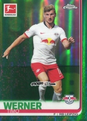 Figurina Timo Werner - Bundesliga Chrome 2019-2020 n. 90gr - Topps