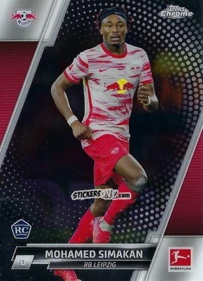 Sticker Mohamed Simakan - Bundesliga Chrome 2021-2022 n. 65 - Topps