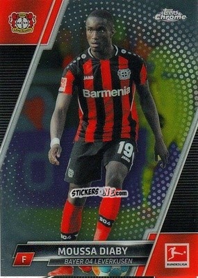Sticker Moussa Diaby - Bundesliga Chrome 2021-2022 n. 67 - Topps
