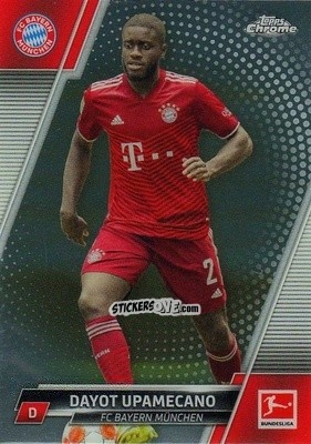 Figurina Dayot Upamecano - Bundesliga Chrome 2021-2022 n. 85 - Topps