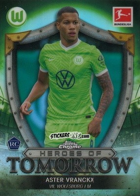 Figurina Aster Vranckx - Bundesliga Chrome 2021-2022 n. HT-AV - Topps