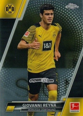 Cromo Giovanni Reyna - Bundesliga Chrome 2021-2022 n. 29 - Topps