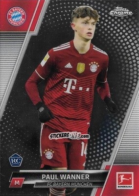 Sticker Paul Wanner - Bundesliga Chrome 2021-2022 n. 46 - Topps