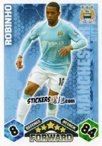 Figurina Robinho - English Premier League 2009-2010. Match Attax n. 214 - Topps