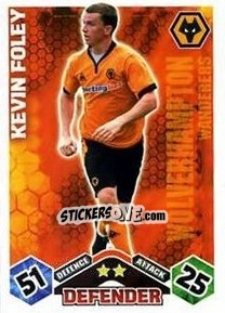 Figurina Kevin Foley - English Premier League 2009-2010. Match Attax n. 348 - Topps