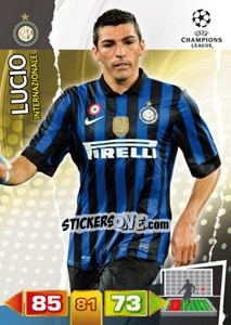 Figurina Lucio - UEFA Champions League 2011-2012. Adrenalyn XL n. 108 - Panini