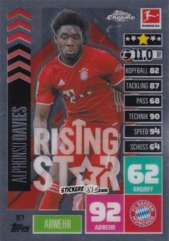 Cromo Alphonso Davies - German Bundesliga 2020-2021. Match Attax Chrome n. 87 - Topps