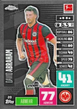 Sticker David Abraham - German Bundesliga 2020-2021. Match Attax Chrome n. 20 - Topps