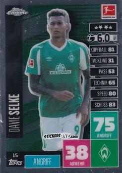 Figurina Davie Selke - German Bundesliga 2020-2021. Match Attax Chrome n. 15 - Topps