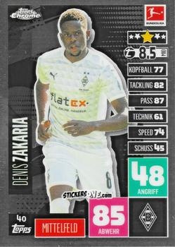 Sticker Denis Zakaria - German Bundesliga 2020-2021. Match Attax Chrome n. 40 - Topps