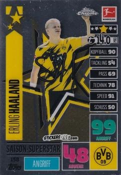 Cromo Erling Haaland - German Bundesliga 2020-2021. Match Attax Chrome n. 158 - Topps