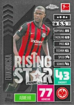 Sticker Evan Ndicka - German Bundesliga 2020-2021. Match Attax Chrome n. 86 - Topps