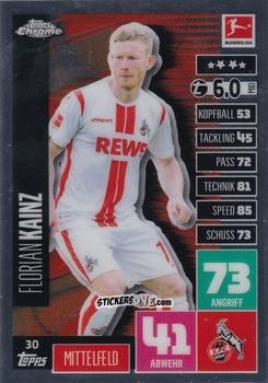 Sticker Florian Kainz - German Bundesliga 2020-2021. Match Attax Chrome n. 30 - Topps