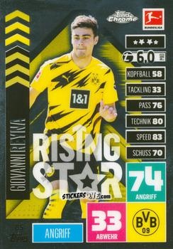 Cromo Giovanni Reyna - German Bundesliga 2020-2021. Match Attax Chrome n. 85 - Topps