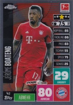 Sticker Jéróme Boateng - German Bundesliga 2020-2021. Match Attax Chrome n. 42 - Topps
