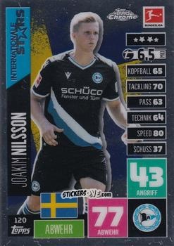 Sticker Joakim Nilsson - German Bundesliga 2020-2021. Match Attax Chrome n. 120 - Topps