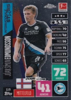 Cromo Jóan Símun Edmundsson - German Bundesliga 2020-2021. Match Attax Chrome n. 119 - Topps