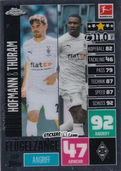 Figurina Jonas Hofmann / Marcus Thuram - German Bundesliga 2020-2021. Match Attax Chrome n. 110 - Topps