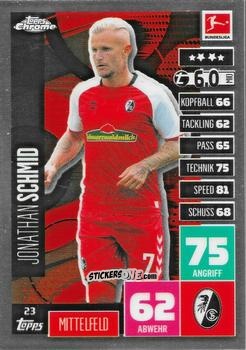 Figurina Jonathan Schmid - German Bundesliga 2020-2021. Match Attax Chrome n. 23 - Topps