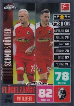Figurina Jonathan Schmid / Christian Günter - German Bundesliga 2020-2021. Match Attax Chrome n. 104 - Topps