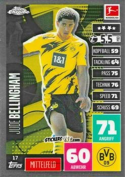 Cromo Jude Bellingham - German Bundesliga 2020-2021. Match Attax Chrome n. 17 - Topps