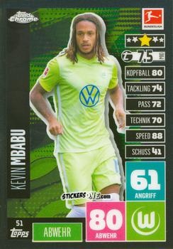 Sticker Kevin Mbabu - German Bundesliga 2020-2021. Match Attax Chrome n. 51 - Topps
