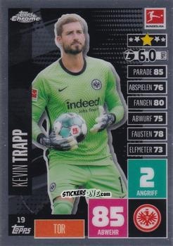 Sticker Kevin Trapp - German Bundesliga 2020-2021. Match Attax Chrome n. 19 - Topps
