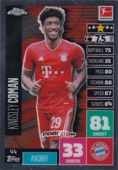 Sticker Kingsley Coman - German Bundesliga 2020-2021. Match Attax Chrome n. 44 - Topps