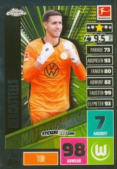 Sticker Koen Casteels - German Bundesliga 2020-2021. Match Attax Chrome n. 65 - Topps