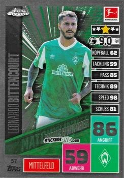 Cromo Leonardo Bittencourt - German Bundesliga 2020-2021. Match Attax Chrome n. 57 - Topps